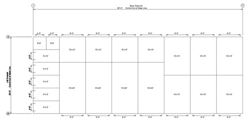 Prefab Storage Building Units Self-storage Storage Building Floor Plan
