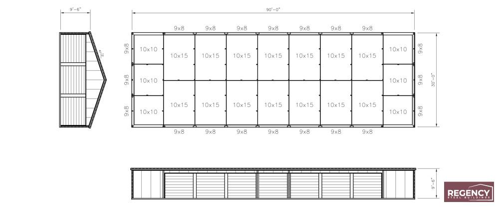 30x90 Storage Building 30x90 Self Storage Building
