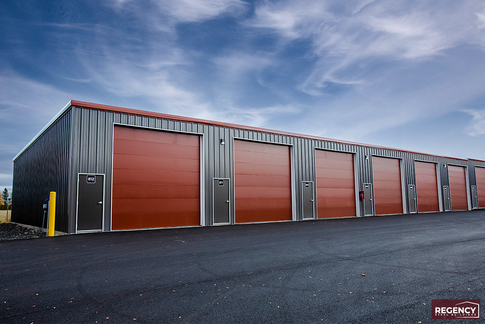Four Prefabricated RV Storage Buildings in Post Falls, Idaho