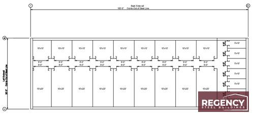 Storage Unit Plans | Floor Plans for Mini Storage Buildings - Mini ...