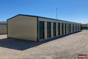 prefabricated steel mini storage building kit with end units to maximize sq. ft.