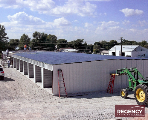 Erecting Storage Building
