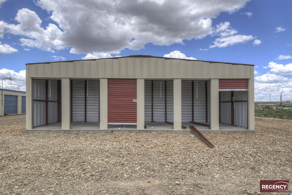 colorado-mini-storage steel mini storage end units under construction