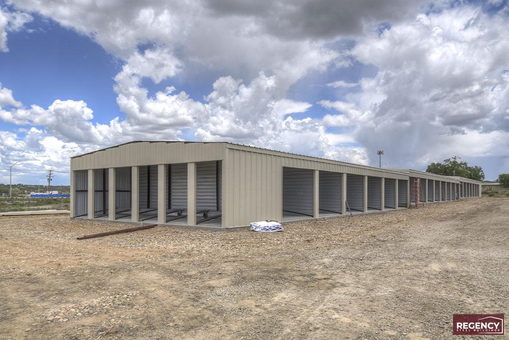 colorado-ministorage metal mini storage buildings under construction