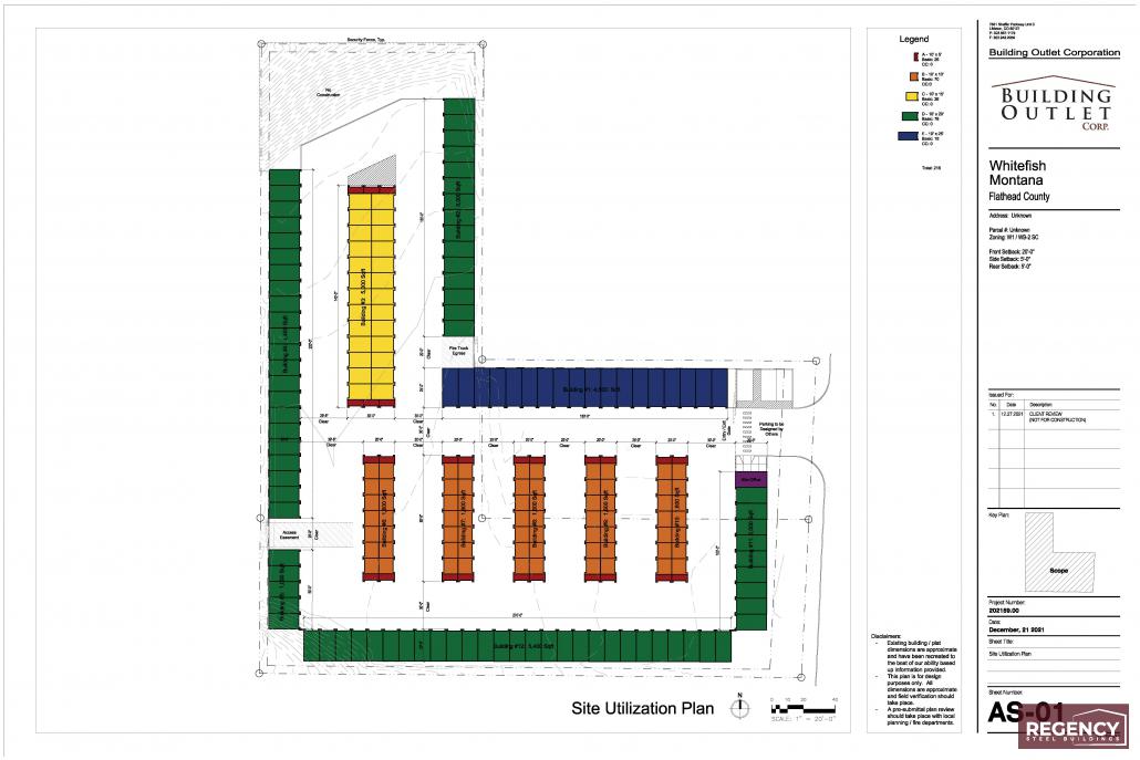 Whitefish MT_2 +- Acres mini storage site plan example