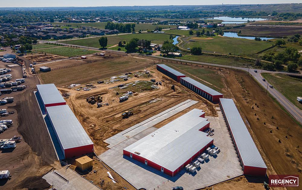large RV storage facility under construction