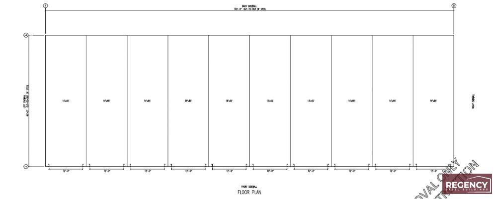 45x140 steel self-storage building with roll-up doors 45x140 steel self-storage building with roll-up doors