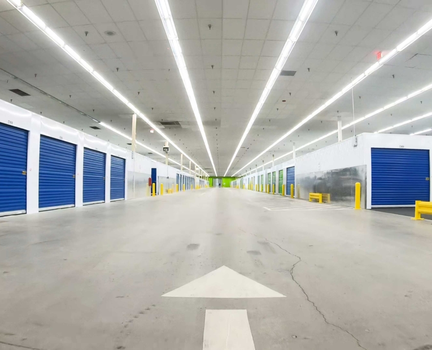 commercial building to storage facility interior finished