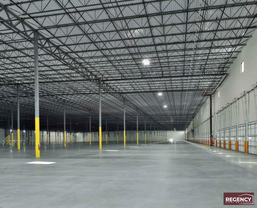 self storage box store building pre-conversion interior